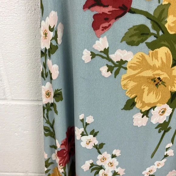 Reformation Floral Midi Dress - Blue, Yellow, Pink - Picture 4 of 6